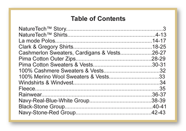 Table of Contens